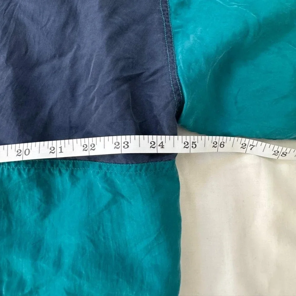 Vintage 90's Silk Teal and Pink Windbreaker bomber jacket